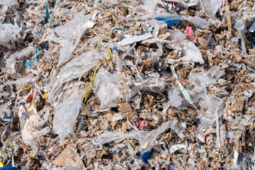 Close up of municipal waste