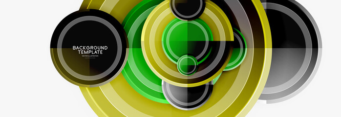 Colorful glossy circles background