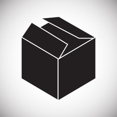 Box icon on background for graphic and web design. Simple vector sign. Internet concept symbol for website button or mobile app.