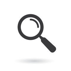 Magnifying glass icon. Flat style - stock vector.