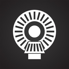 Technical mechanisms icon on background for graphic and web design. Simple vector sign. Internet concept symbol for website button or mobile app.