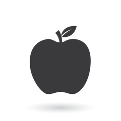 Apple icon. Flat style - stock vector.