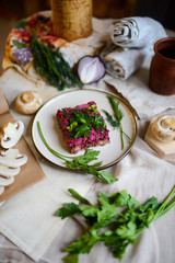 traditional russian beetroot salad 