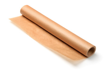 Roll of brown baking parchment paper