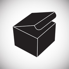 Box icon on background for graphic and web design. Simple vector sign. Internet concept symbol for website button or mobile app.