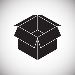 Box icon on background for graphic and web design. Simple vector sign. Internet concept symbol for website button or mobile app.