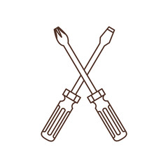 screwdriver tool isolated icon