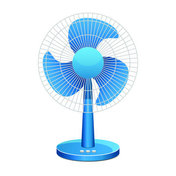 Electric Fan Vector Design Illustration Isolated On White Background