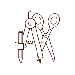 construction tools isolated icon