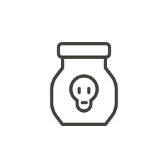 Drug, poison vector icon. Element of medicine for mobile concept and web apps illustration. Thin line icon for website design and development. Vector icon