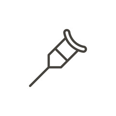 Crutches, help vector icon. Element of medicine for mobile concept and web apps illustration. Thin line icon for website design and development. Vector icon