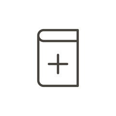 Obraz premium Education, medical, book vector icon. Element of medicine for mobile concept and web apps illustration. Thin line icon for website design and development. Vector icon