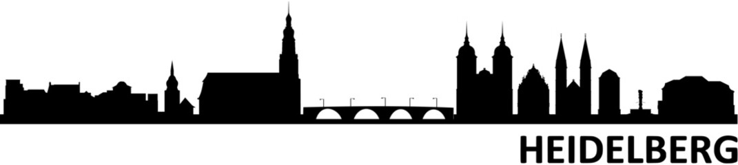 Heidelberg City Skyline - obrazy, fototapety, plakaty