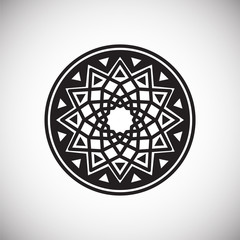 Yoga related icon on background for graphic and web design. Simple vector sign. Internet concept symbol for website button or mobile app.