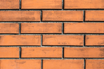Background of red brick wall pattern texture.