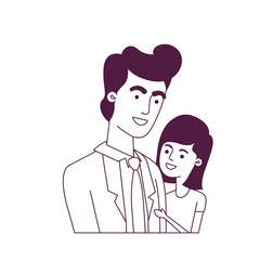 father with daughter avatar character