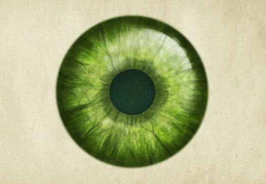 illustration of green iris abstract concept b