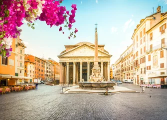 Zelfklevend Fotobehang Pantheon in Rome, Italy © neirfy