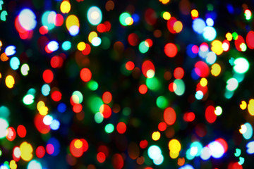 Holiday color unfocused lights