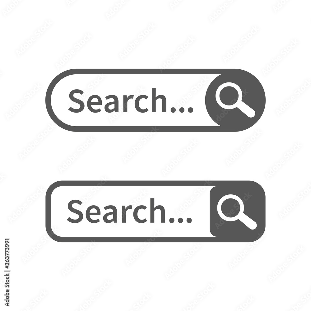 Fototapete search bar web page internet browser element design, search box template isolated – vector