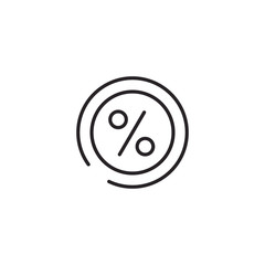 Percent Icon. Discount Symbol Modern Simple Vector For Web Site Or Mobile App