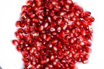 Pomegranate isolated on white