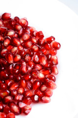 Pomegranate isolated on white