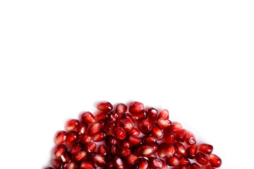 Pomegranate isolated on white