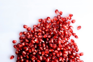 Pomegranate isolated on white