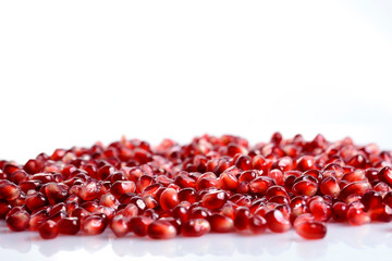 Pomegranate isolated on white