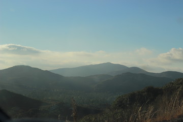 Naklejka premium view of mountains