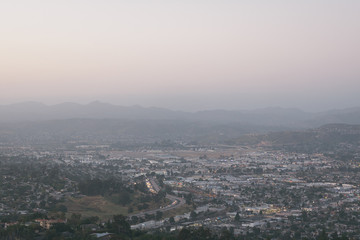 Fototapeta na wymiar View from Mount Helix, in La Mesa, near San Diego, California