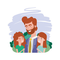 father with children avatar character