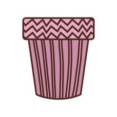cute flower pot isolated icon