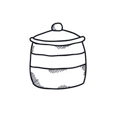 food barrel doodle icon
