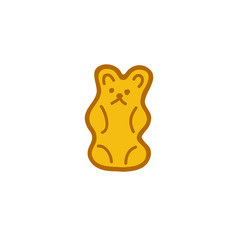jelly bear doodle icon