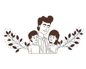 father with children avatar character