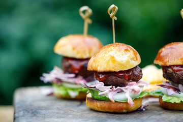 Mini brioche burger buns