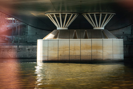 Under the modern bridges of paris