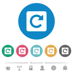 Rotate right flat round icons