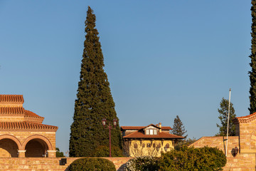 Outside view of Monastery Souroti of St. John the Theologian, St. Paisios Athonite and St. Arsenios the Cappadocian, near Thessaloniki, Greece