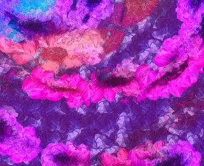 Abstract background in mixed colors. Oil and watercolor design elements. Design template for covers, posters and banners. Simple macro close-up paint brush strokes.