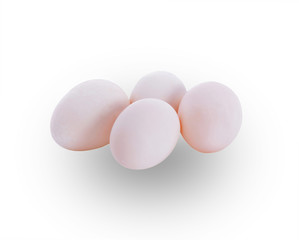 white eggs isolated on white background