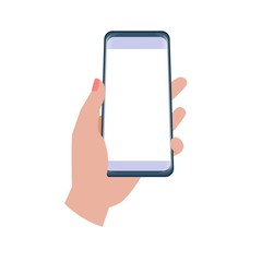 Female hands holding mobile phone