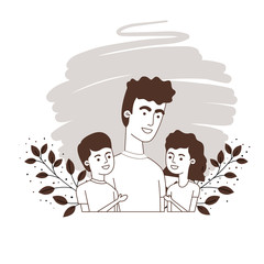 father with children avatar character