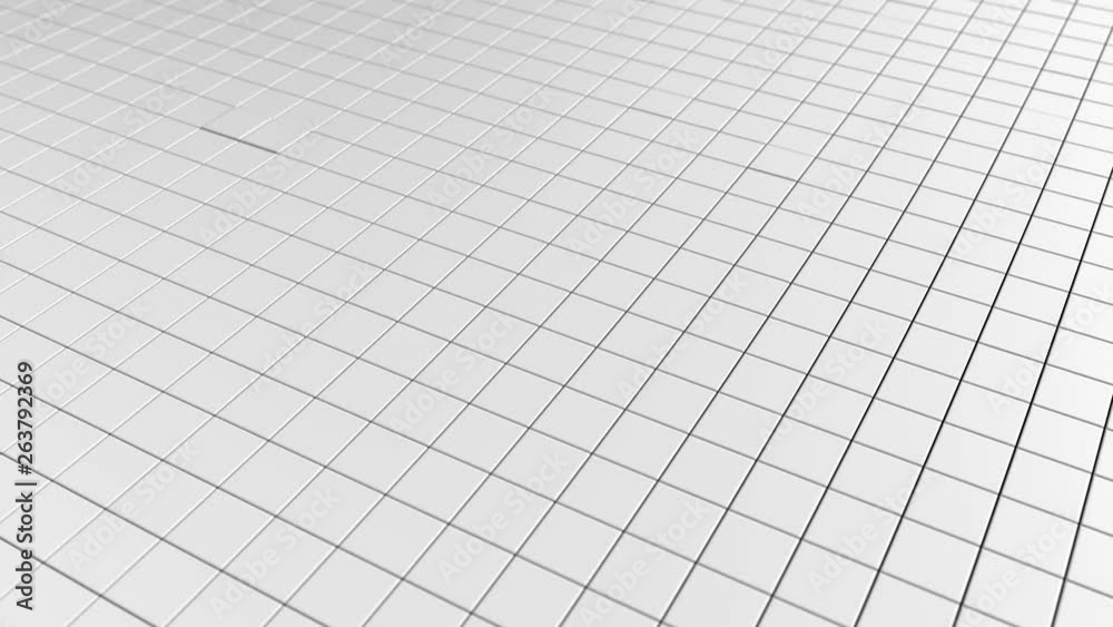 Poster abstract background with white moving cubes. geometric footage with abstract wave effect. motion des
