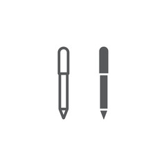 Eye pencil line and glyph icon, makeup and cosmetic, eyeliner sign, vector graphics, a linear pattern on a white background.