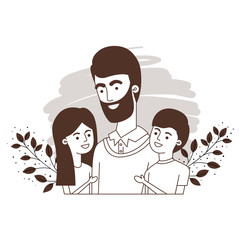 father with children avatar character