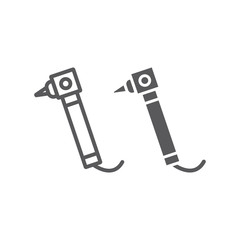 Dental drill line and glyph icon, medical and dentistry, dentist instrument sign, vector graphics, a linear pattern on a white background.