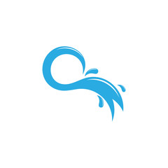 simple water splash logo vector